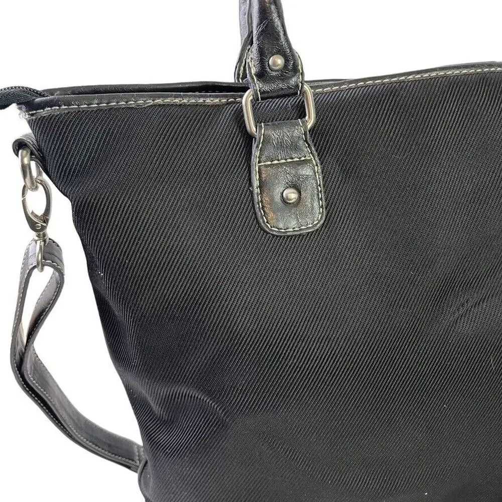 Etienne Aigner Womens Black Large Shoulder Bag Laptop Work Career Purse Handbag